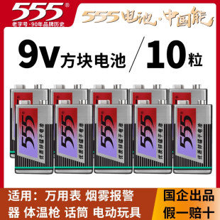 555牌9V方块电池体温枪烟雾报警器话筒万用表麦克风遥控器电池