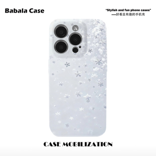 艺术冬日落下的雪花菲林二合一手机壳适用苹果17nova14华为p70mate60小米15opporeno14vivo荣耀300iPhone16