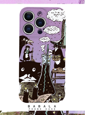 油画认真做实验的猫猫菲林二合一手机壳适用苹果17nova14华为p70mate60小米15opporen14ovivo荣耀300iPhone16