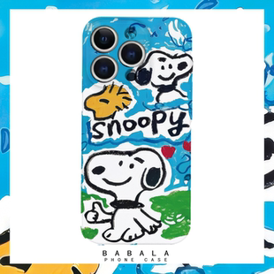 卡通可爱自信 史努比狗狗菲林二合一手机壳适用苹果17nova14华为p70mate60小米15reno14vivo荣耀300iPhone16