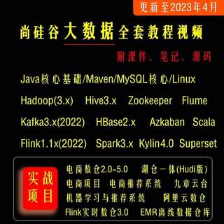 2023尚硅谷大数据视频教程Hadoop3/Spark/Flink/Kafka/Hudi及实战