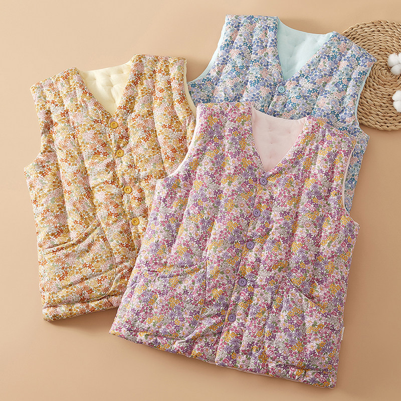 成人纯棉花手工马甲秋冬季加厚棉坎肩女士内外穿保暖内胆背心马夹