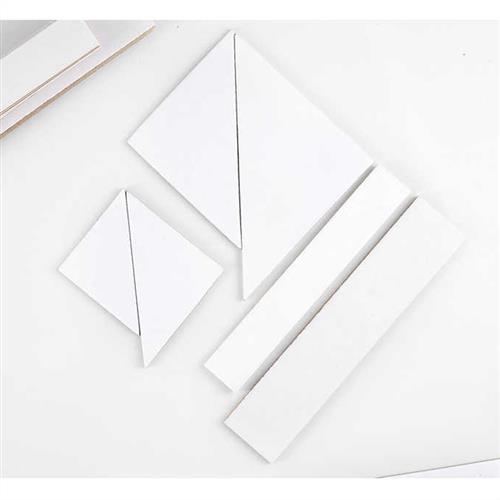 财务垫角垫片优质白卡黑卡三角凭证装订耗材硬纸板长方形夹条垫脚