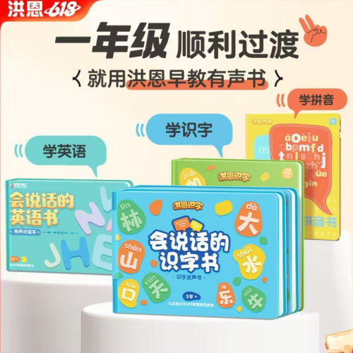 洪恩识字配套点读会说话识字书
