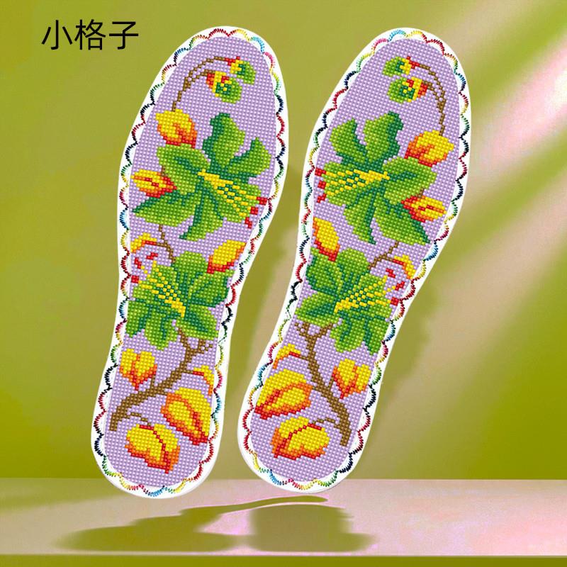 棉布鞋垫男款2025年新款十字绣吸汗防臭手工自己绣半成品七层绣花图片