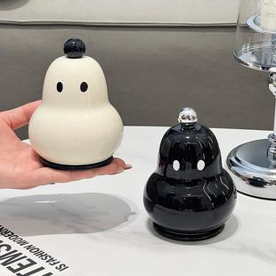 牙签筒家用棉签盒高颜值可爱创意梨子摆件高档牙签牙线盒2025新款