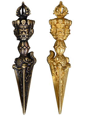 藏式民族风大威德普巴金刚杵吊坠