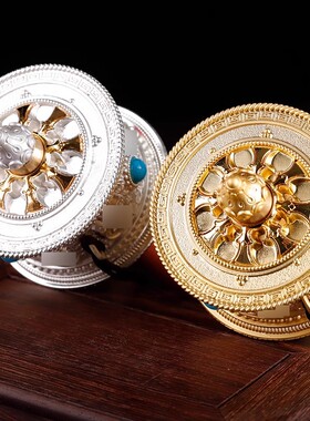 转经轮双轴承超静音合金手摇底座