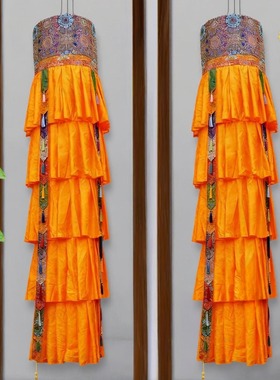 特色布艺佛堂装饰布置裙边飘带胜利幢佛幢经幢法幢直径60cm高3米