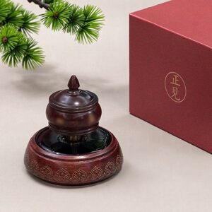 巴西花梨木制车载转轮太阳能USB充电室内转筒汽车中控台装饰摆件