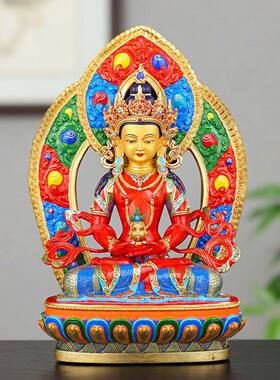 多款彩绘带背光佛像莲师文殊药师释迦阿弥观音度母金刚萨埵黄财神