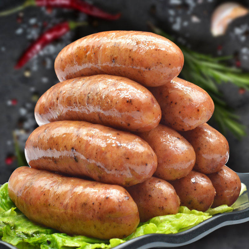 鲁不二 脆皮火山石烤肉肠香脆黑胡椒道地肠香脆原味道地肠,粮油调味/速食/干货/烘焙,香肠/腊肠/烤肠,淘宝优惠券,粉丝福利购,淘宝优惠卷