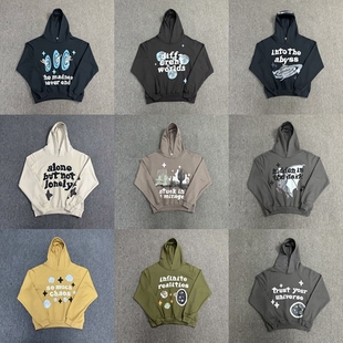 one连帽卫衣衫 正确版 kanye破碎星球发泡印花only planet broken