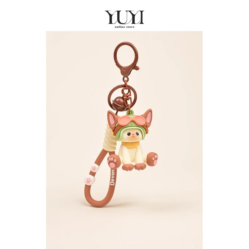 YUYI原创德文猫咪车钥匙扣包挂件