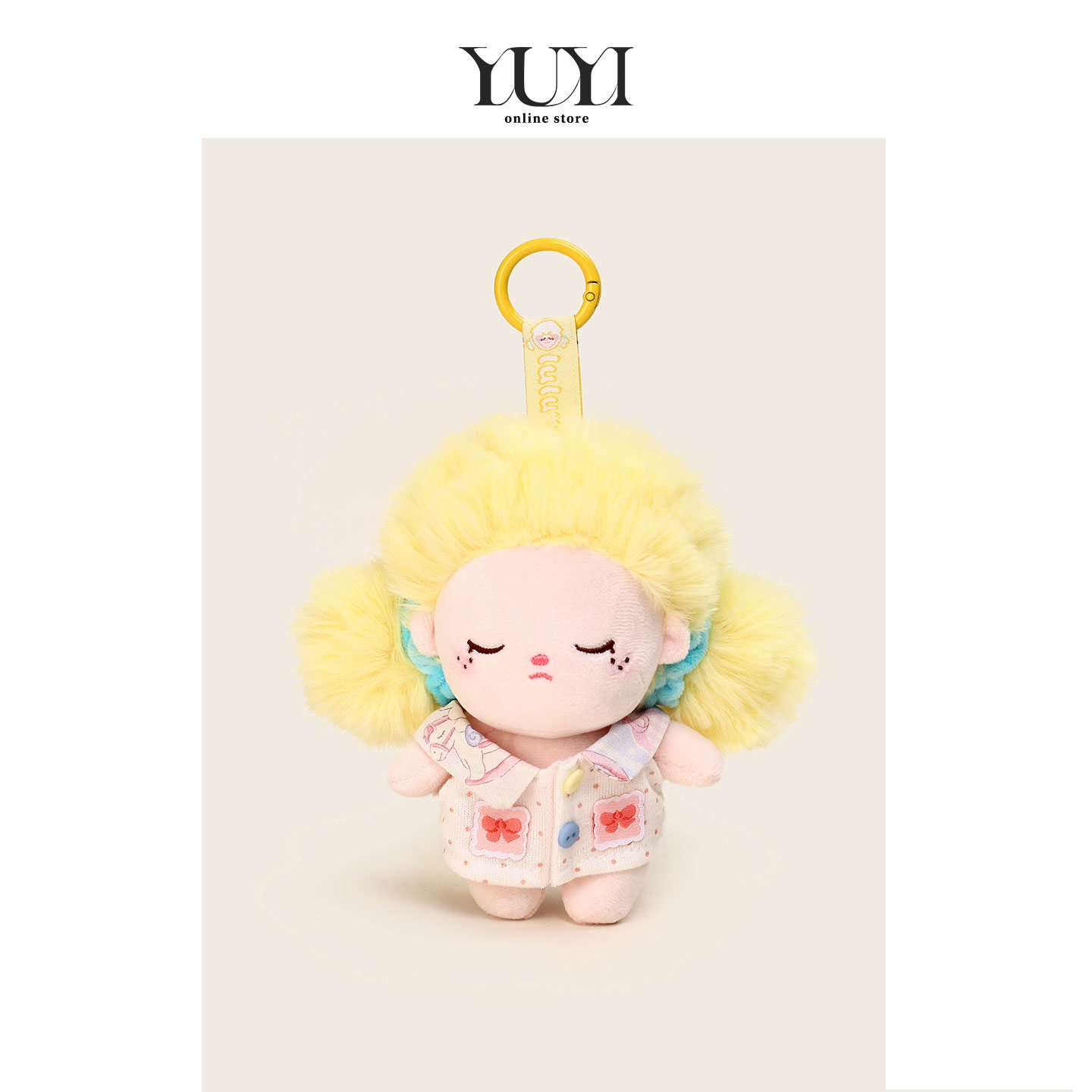 YUYI原创可爱治愈棉花娃娃女孩生日礼物情侣玩偶装饰书包挂件挂饰