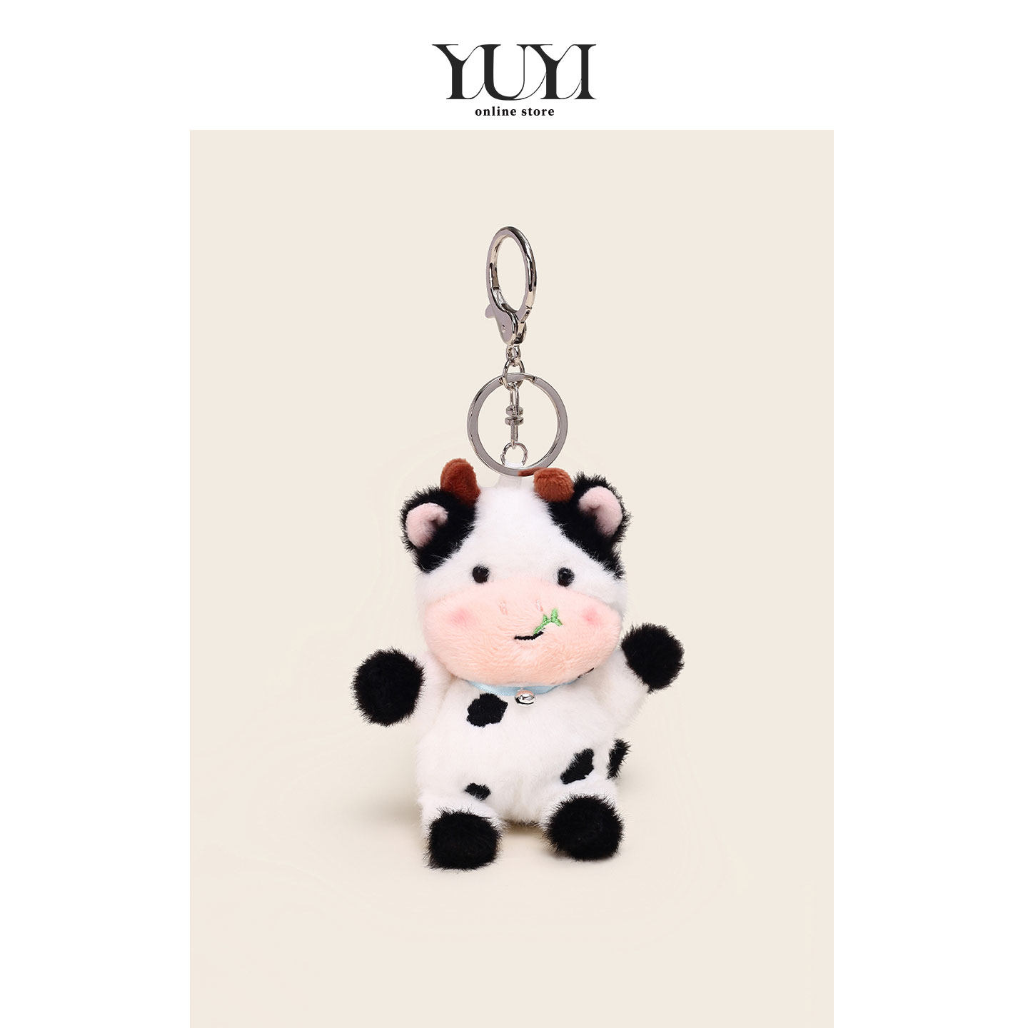 YUYI可爱小奶牛玩偶公仔书包挂件