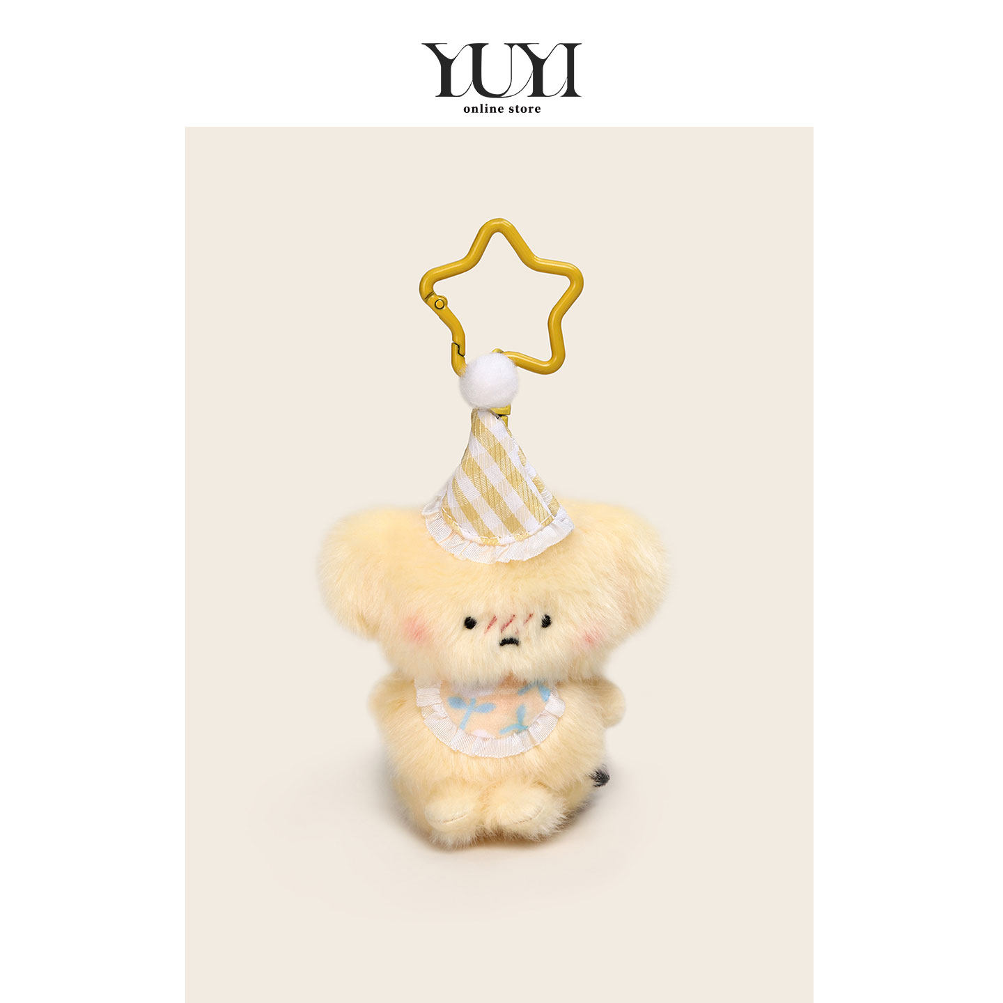 YUYI原创可爱丑萌小猫小鼠毛绒玩偶公仔高级书包包挂件女钥匙扣男