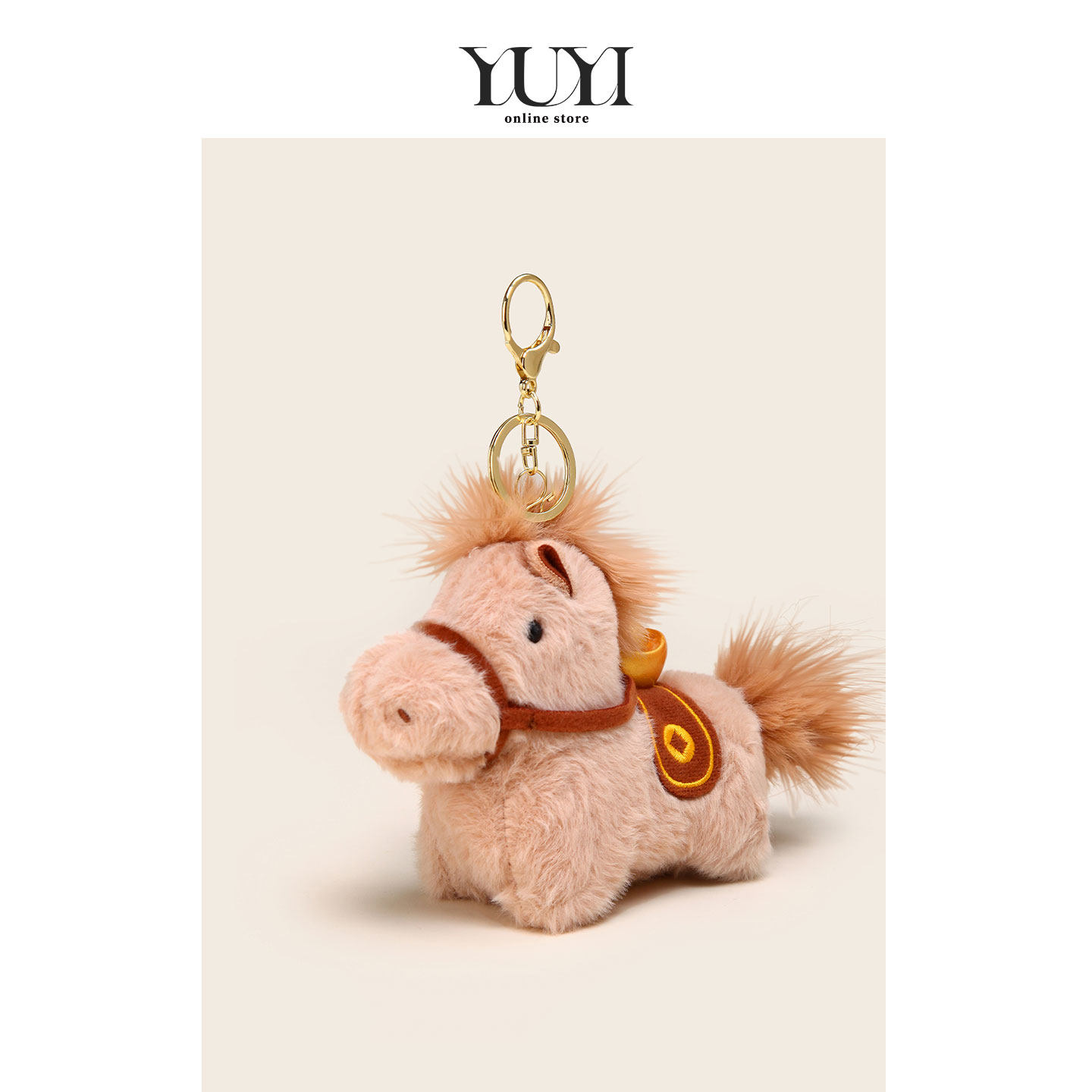 YUYI原创元宝小马年马上有钱公仔玩偶情侣书包包挂件钥匙扣挂饰男