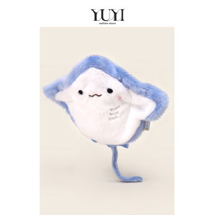 YUYI原创海洋魔鬼鱼丑萌公仔掌中宝毛绒玩偶桌面摆件儿童娃娃礼物