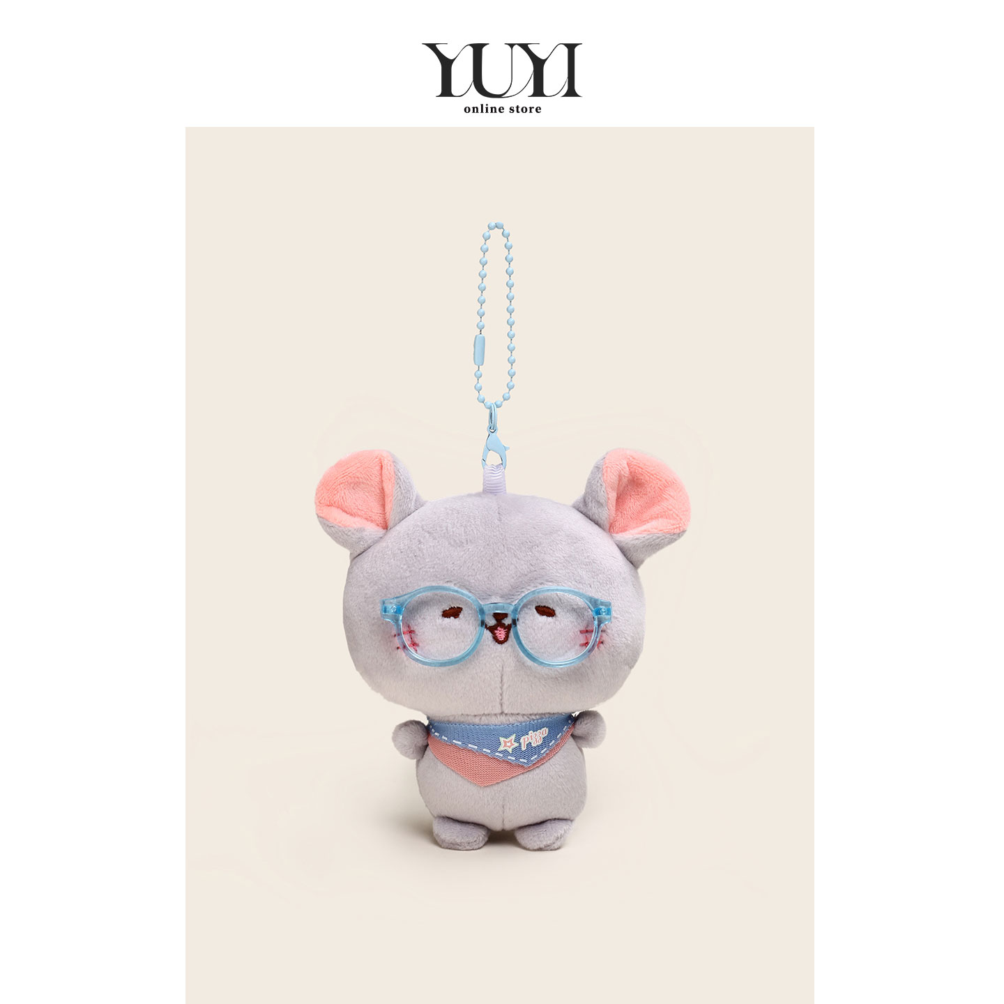 YUYI超可爱眼镜小老鼠书包包挂件