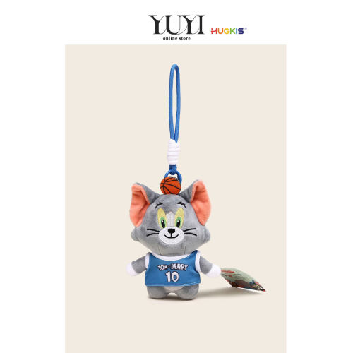 YUYI正版联名猫和老鼠篮球汤姆猫杰瑞鼠足球毛绒玩偶公仔书包挂件