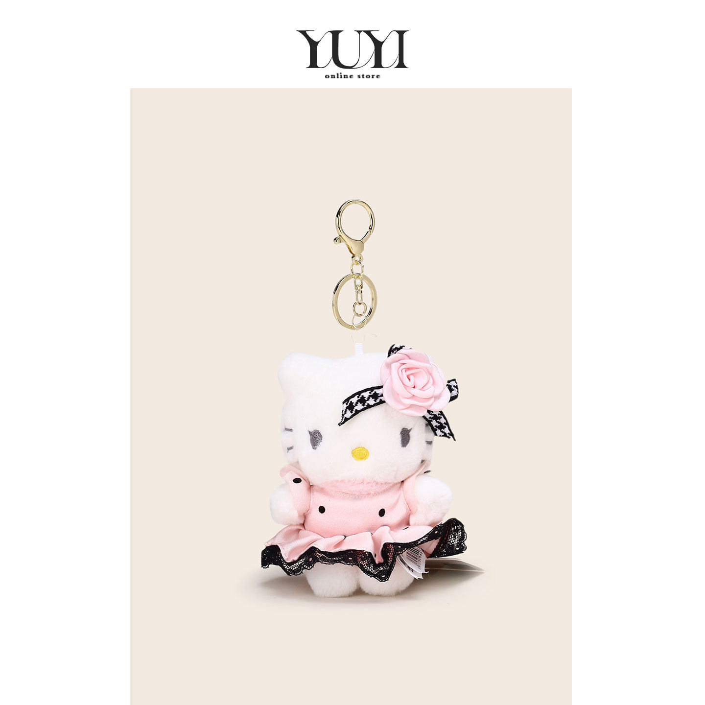 YUYI正版联名三丽欧可爱蕾丝裙hellokitty凯蒂猫咪书包挂件钥匙扣