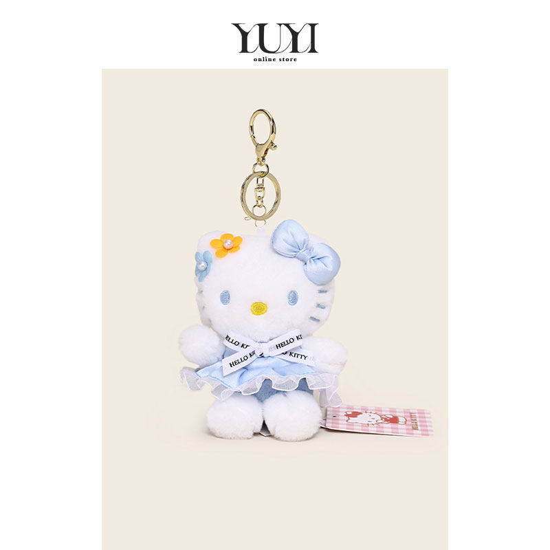 YUYI正版联名三丽欧50周年hellokitty书包包挂件毛绒公仔凯蒂猫女
