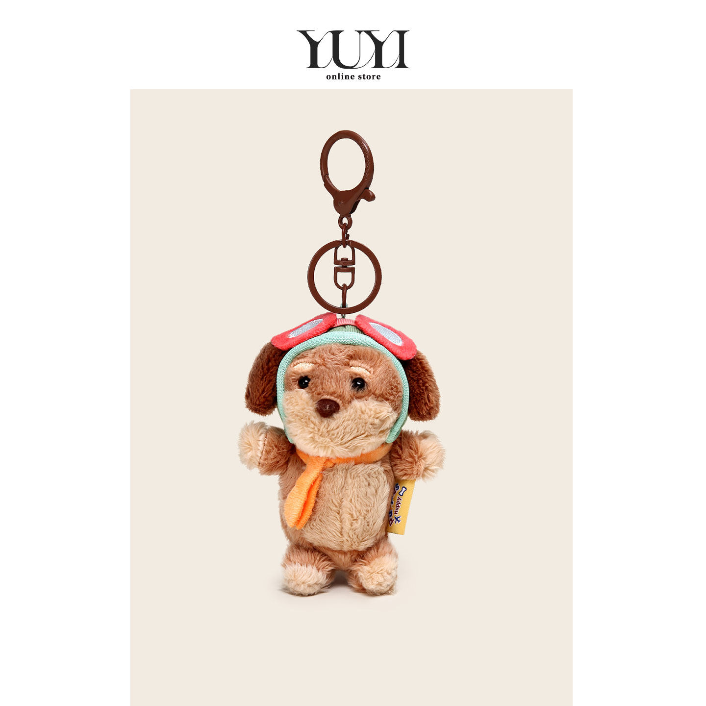 YUYI原创丑萌腊肠狗小狗犬摇摇叫玩偶公仔书包包挂件车钥匙扣挂饰