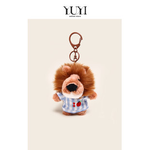 YUYI原创丑萌高级感小狮子毛绒公仔书包包挂件女钥匙扣男玩偶挂饰