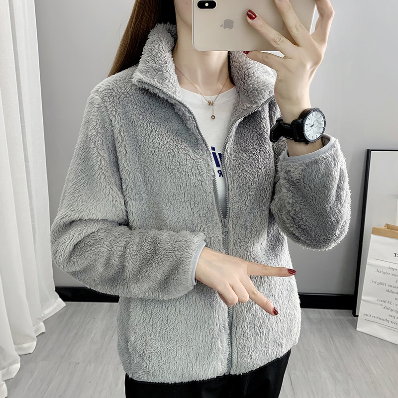 抓绒衣外套女秋冬季2025新款加厚摇粒绒开衫卫衣户外冲锋衣内胆男