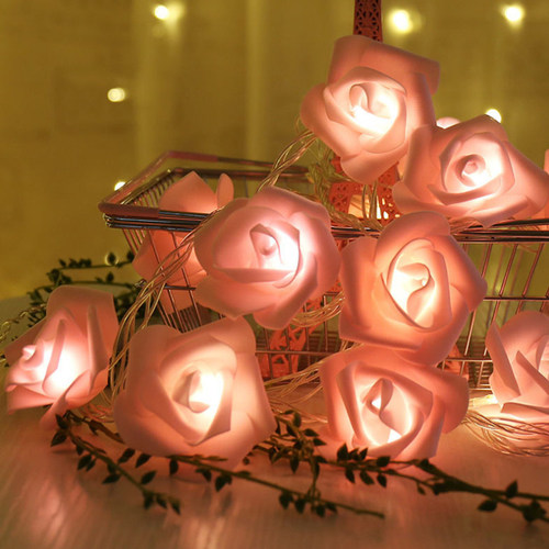 LED仿真玫瑰花灯串后备箱浪漫灯