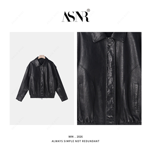 冷翡翠油蜡绵羊皮皮衣2616 衣长60 BRAID