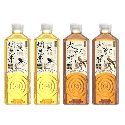 茶小开烟波龙井大红袍茶饮料大瓶