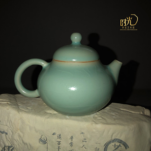 清凉寺汝瓷仿古釉家用小茶壶可养汝瓷轻奢泡茶器