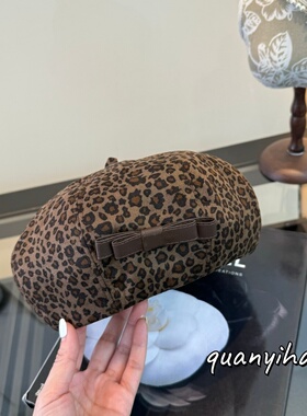 贝雷帽女春夏百搭黑色ins八角帽子网红韩版日系英伦复古画家帽潮