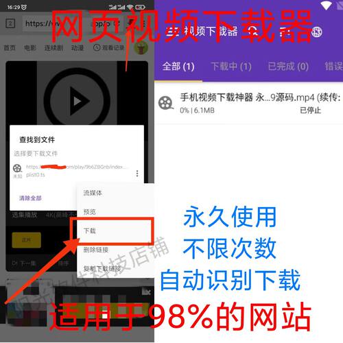 网页 视频音频下载器软件 提取抓取嗅探支持安卓+win电脑+Mac