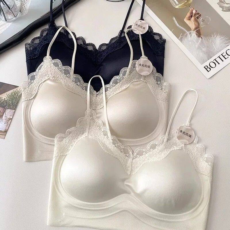 性感蕾丝美背内衣收副乳聚拢防下垂裹胸女夏季软支撑舒适无痕抹胸