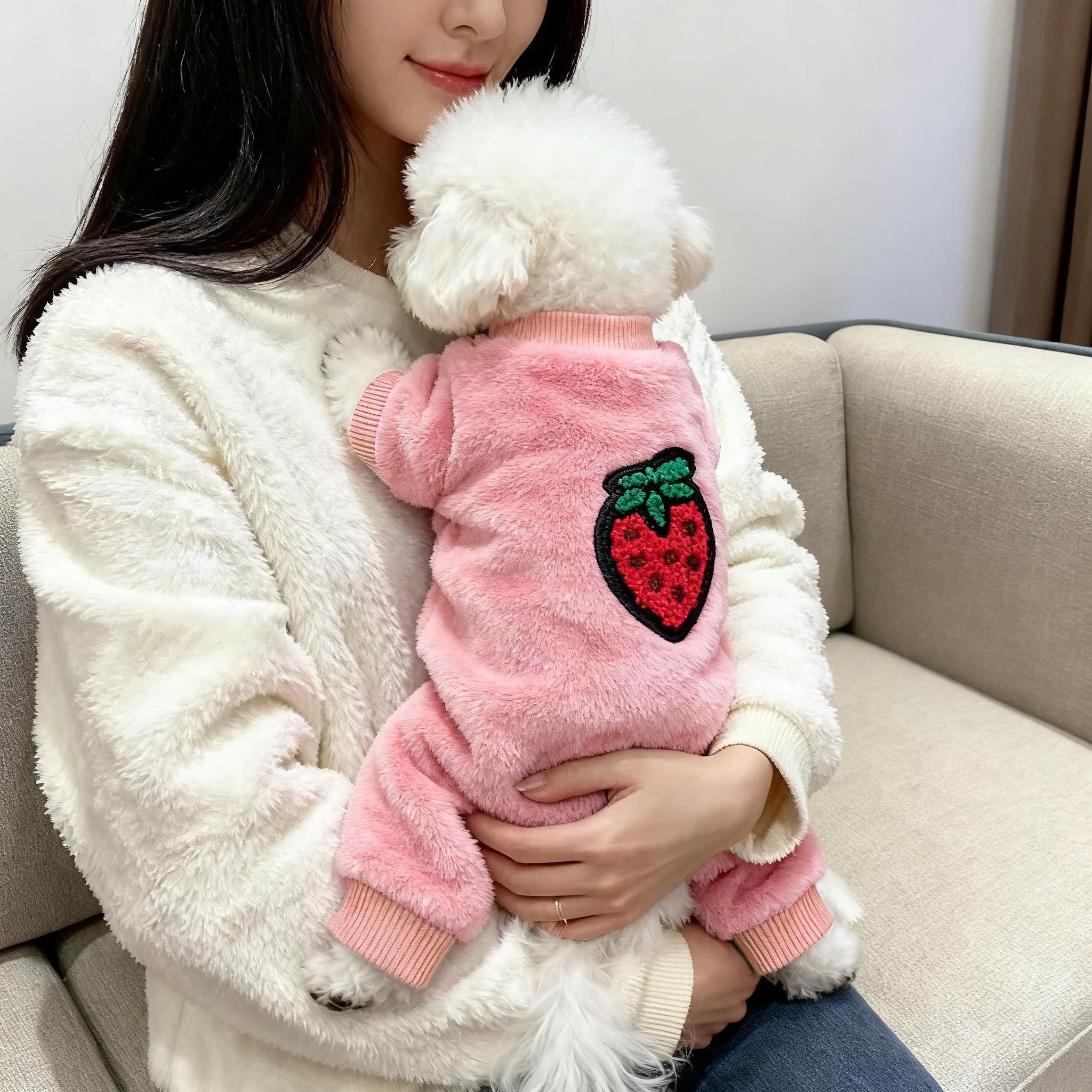 狗狗衣服冬季睡衣保暖泰迪比熊博美猫咪棉衣小型犬可爱专用四脚衣图片