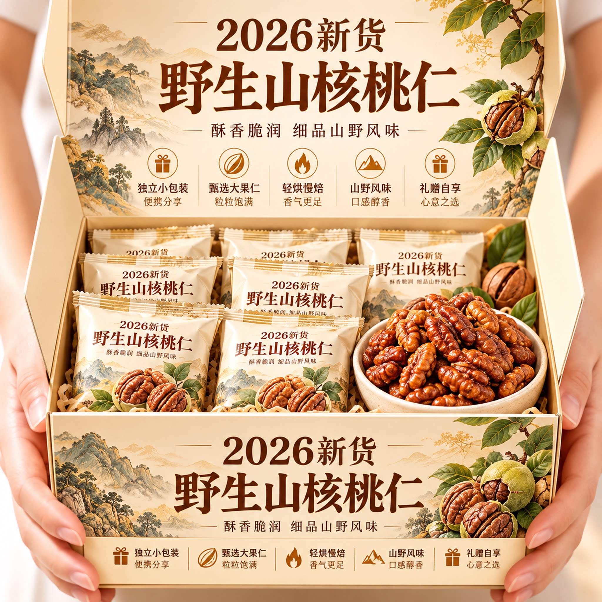 2026新货！正宗野生山核桃仁官方旗舰店独立小包装孕妇儿童零食