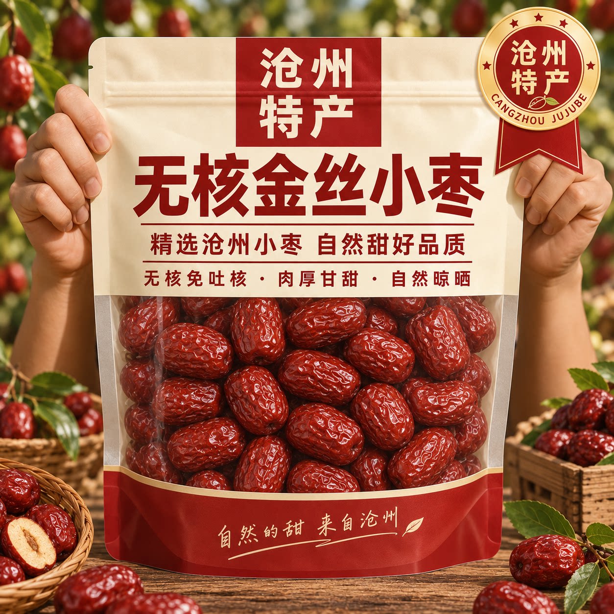 沧州无核金丝小枣官方旗舰店特级特产红枣2026新货优质免洗零食