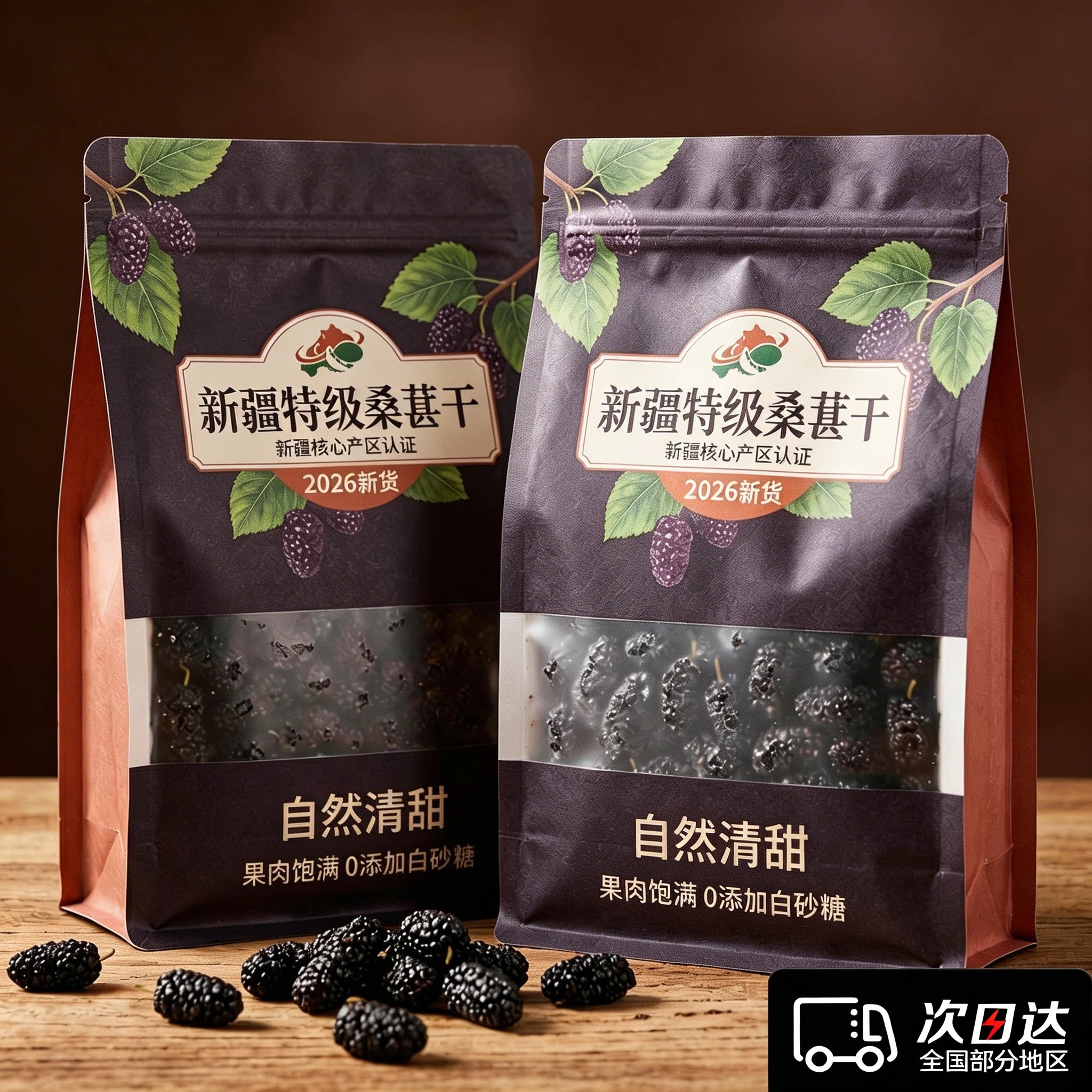 品质甄选！新疆桑葚干黑桑椹特级无糖无添加即食小包装官方旗舰店