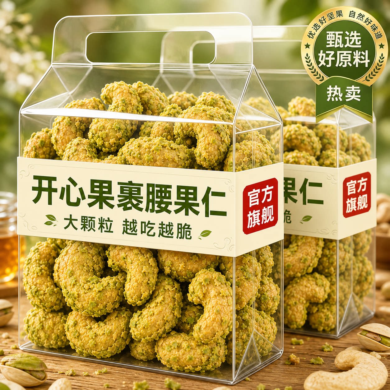 开心果裹腰果官方旗舰店腰果裹开心果健康干果仁坚果健康解馋酥脆图片