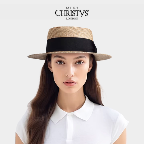 【夏季新品】Christys'百年皇室品牌 纯手工超细高等级麦平顶草帽