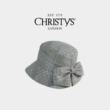 【520礼物】Christys'百年皇室品牌  格纹蝴蝶结 Bucket渔夫帽