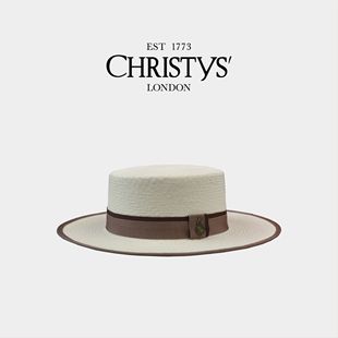 【限量新品】Christys' 百年品质 皇室品牌 巴拿马canotier草帽