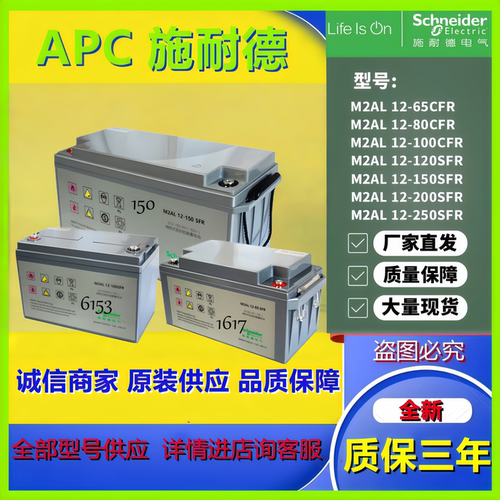 APC施耐德蓄电池M2AL12-200SFR 12V200AH全新原装正品电池机房用