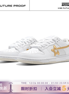 RIPSTAR/爆炸星白色星星板鞋女秋冬季新款情侣休闲鞋子男【白金】