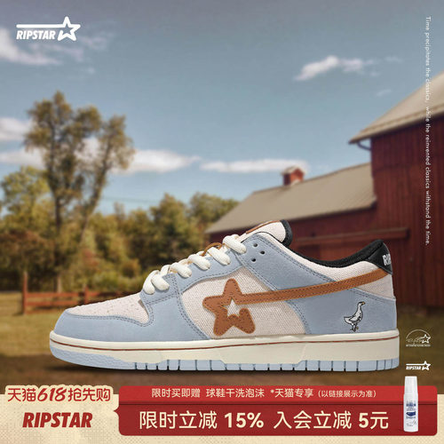 RIPSTAR蓝色休闲板鞋男女款