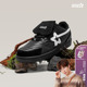 爆炸星黑色板鞋 女秋冬新款 厚底小众休闲德训鞋 RIPSTAR 偷系