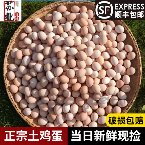 【顺丰包邮】苏北土鸡蛋30枚新鲜鸡蛋正宗农家散养农村柴笨草鸡蛋-封面